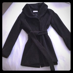 Calvin Klein Wool Brown Coat